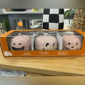 Halloween Pink Pumpkin jack-o’lantern 🩷🎃 Trio LED Lightup Martha Stewart NWT